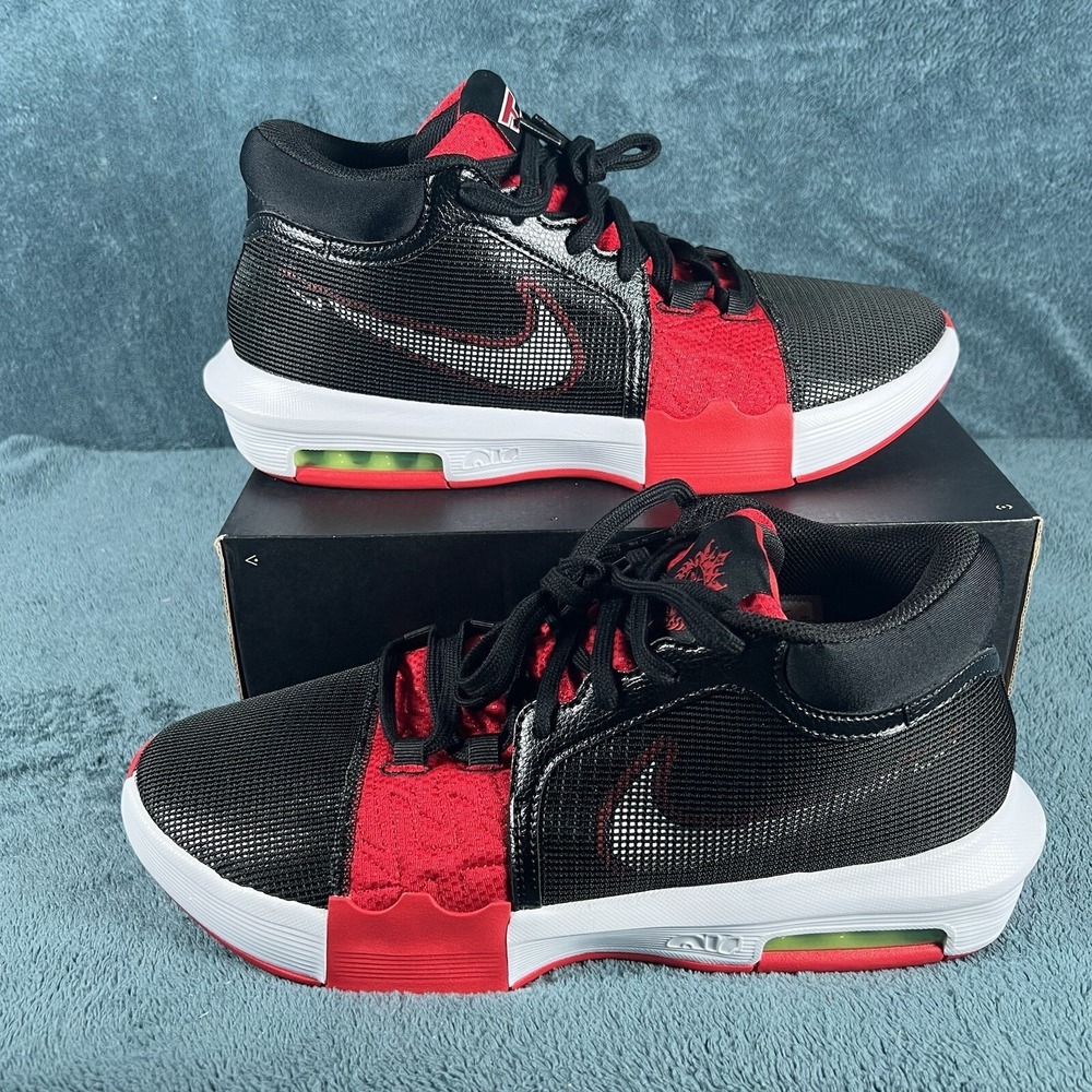 Nike LeBron Witness 8 Faze Black Red Basketball Sneakers Men's Size 11.5 New